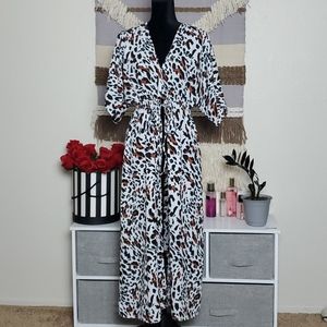 Cheetah print kimono